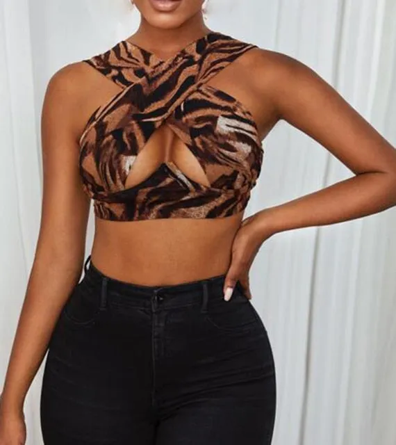 Cross Front Halter Top