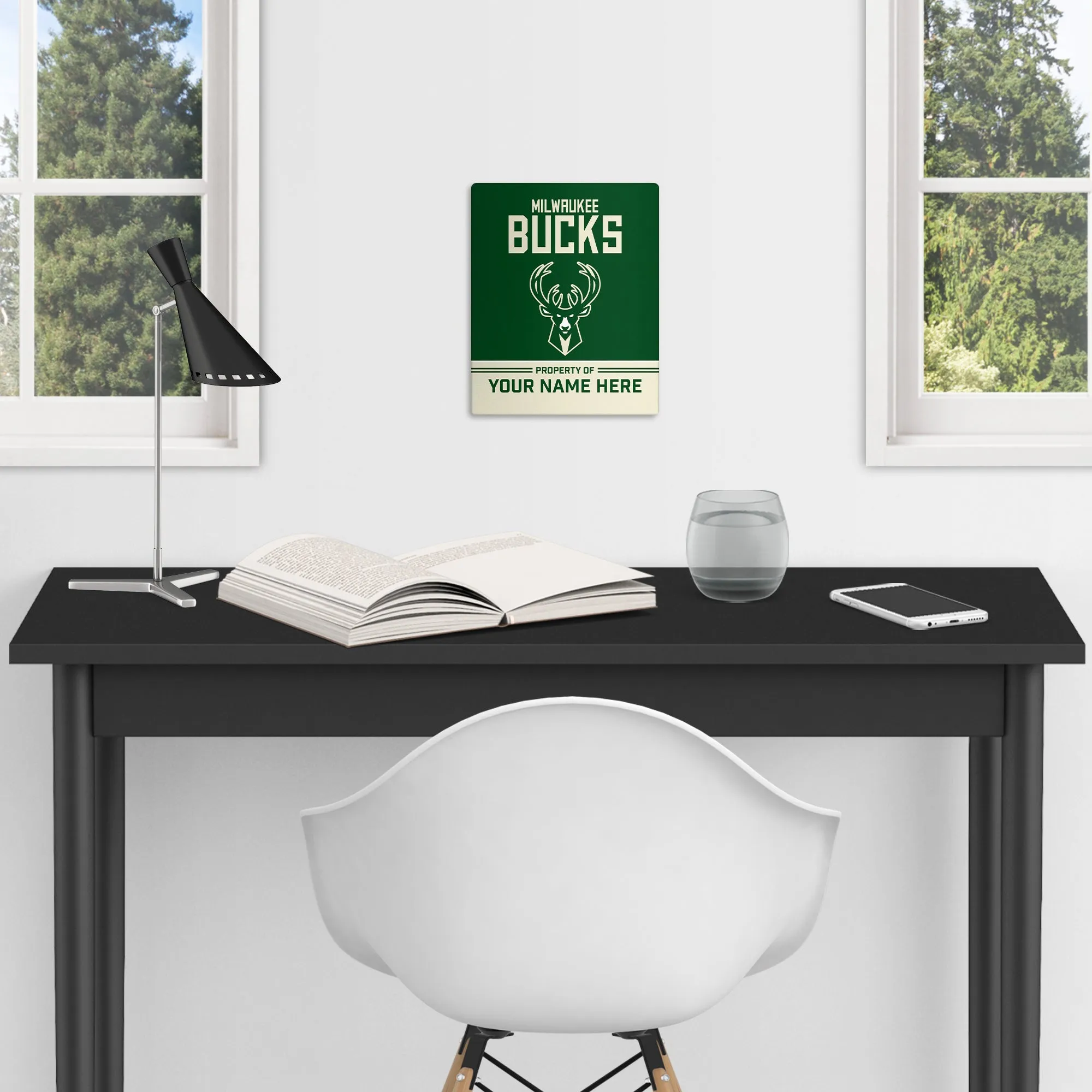 Custom Milwaukee Bucks "Property of" Door Sign - 8"x10"