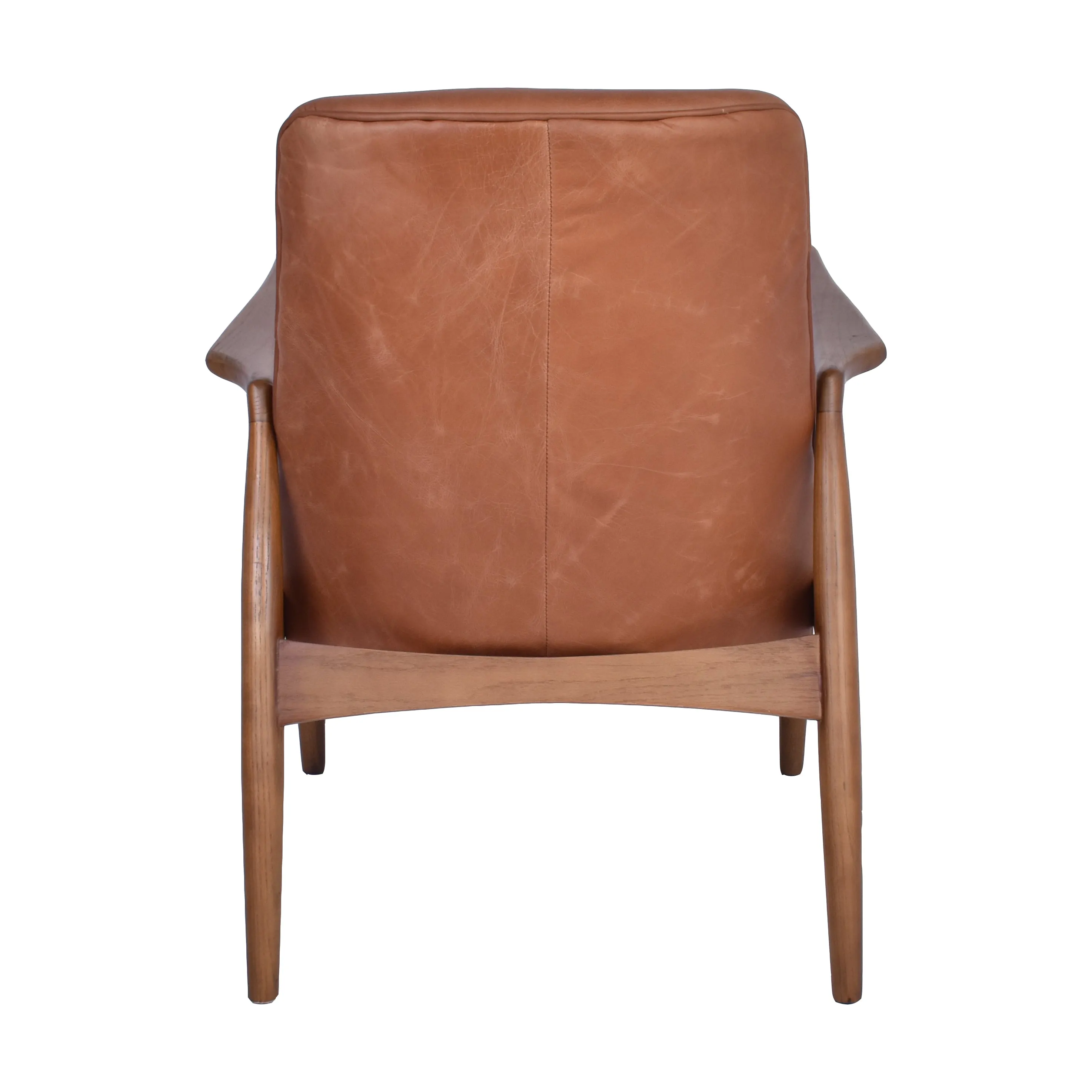 Danish Armchair in Distressed Toffee Leather