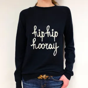 Dark Navy Celebration Cashmere Crew Neck Jumper Extra Small