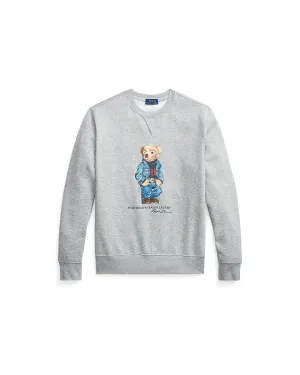 Denim Bear Crewneck - Andover Heather