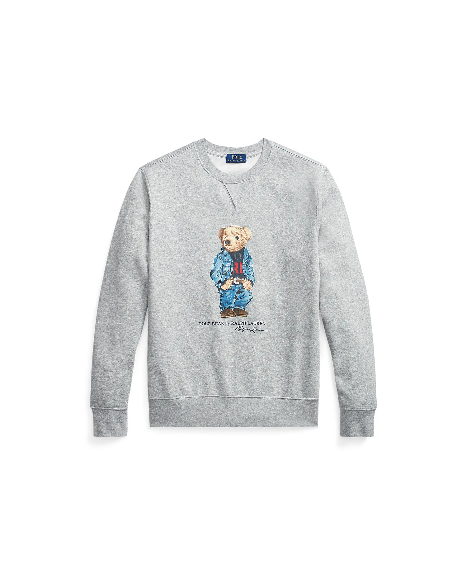 Denim Bear Crewneck - Andover Heather