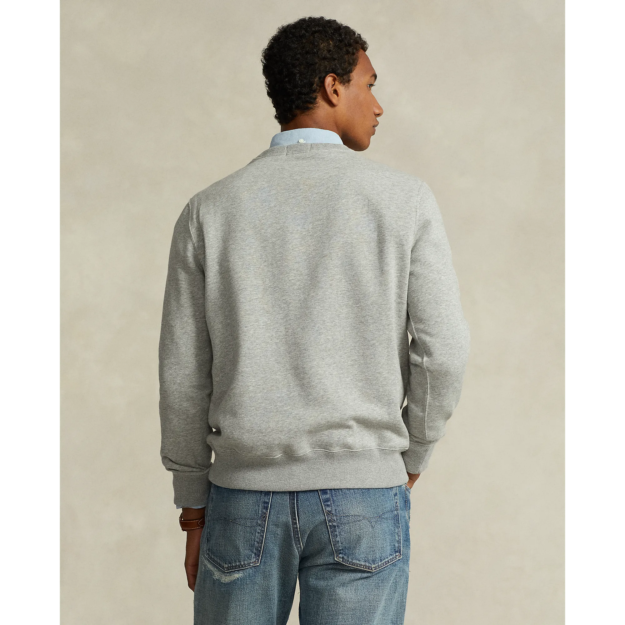 Denim Bear Crewneck - Andover Heather