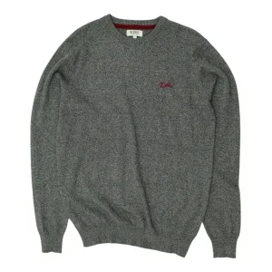 Diesel Mens Grey Knit Crew Neck Jumper | Vintage High End Designer Sweater VTG