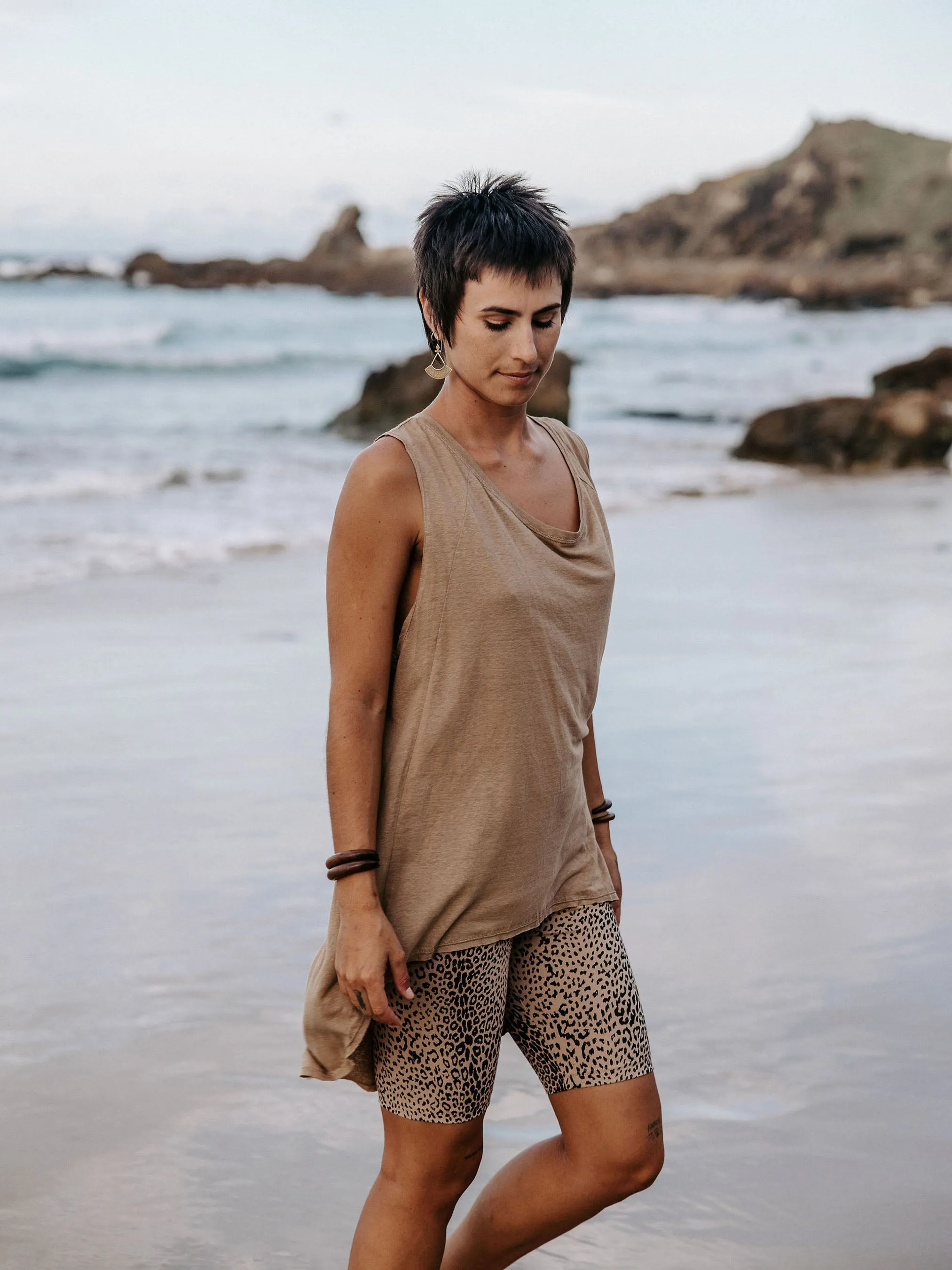 Draped tank - Taupe