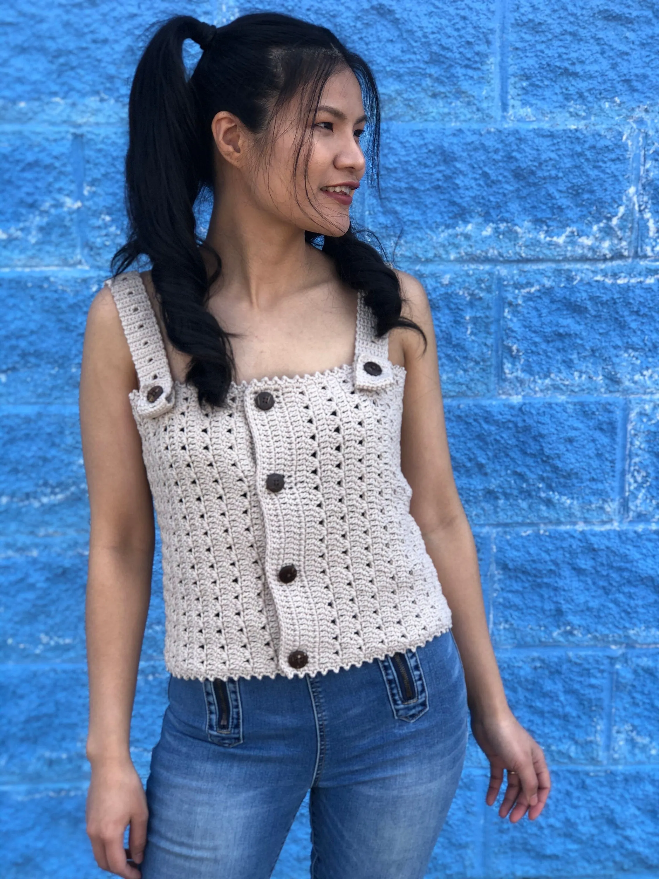 Easy Crochet Top Pattern PDF, Crochet Tank Top, Customizable Design for your summer crochet wardrobe.