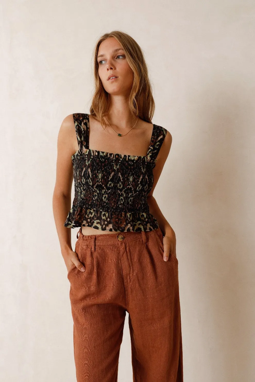 Elastic Top Aztec Print