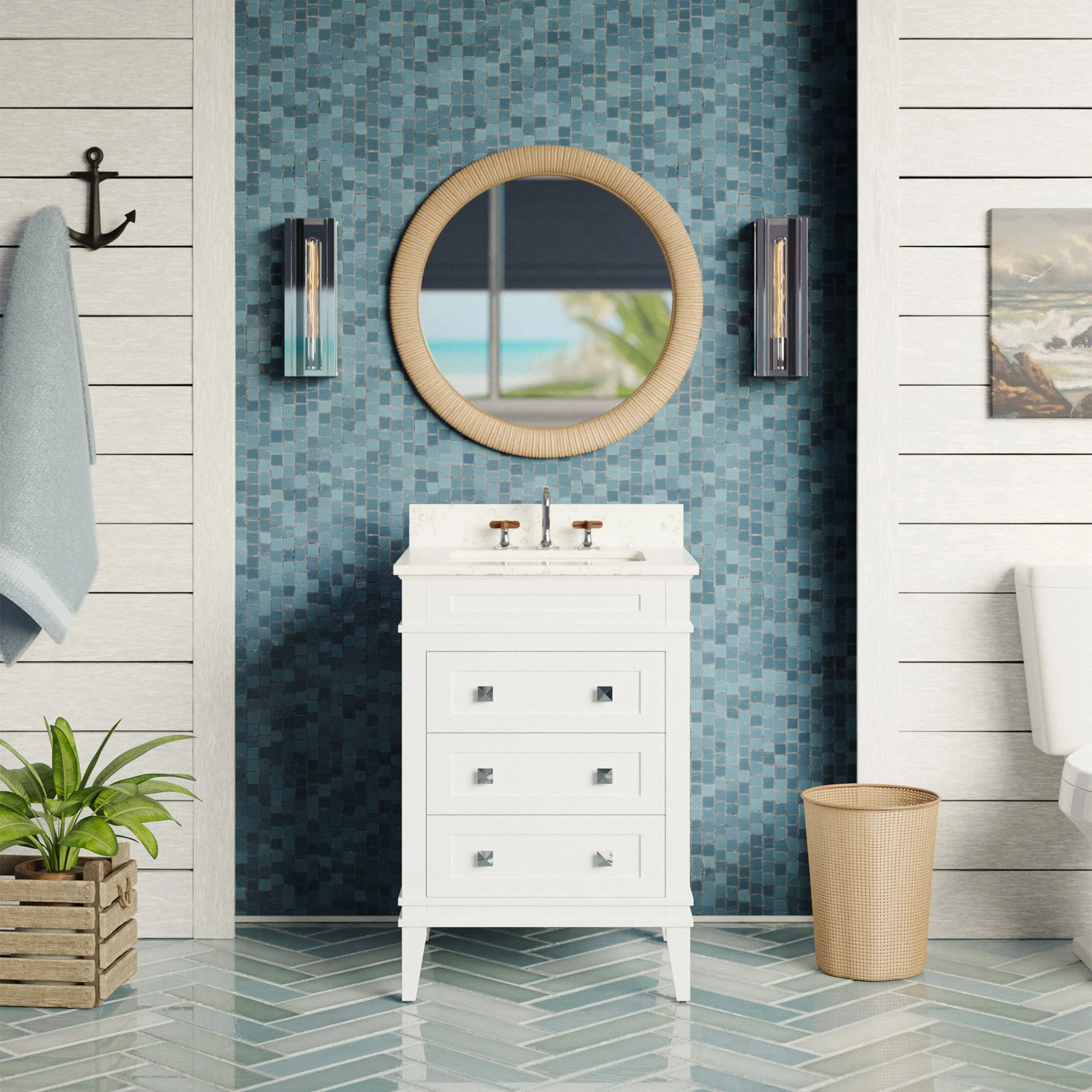 Eleanor 24-inch Vanity with Engineered Marble Top