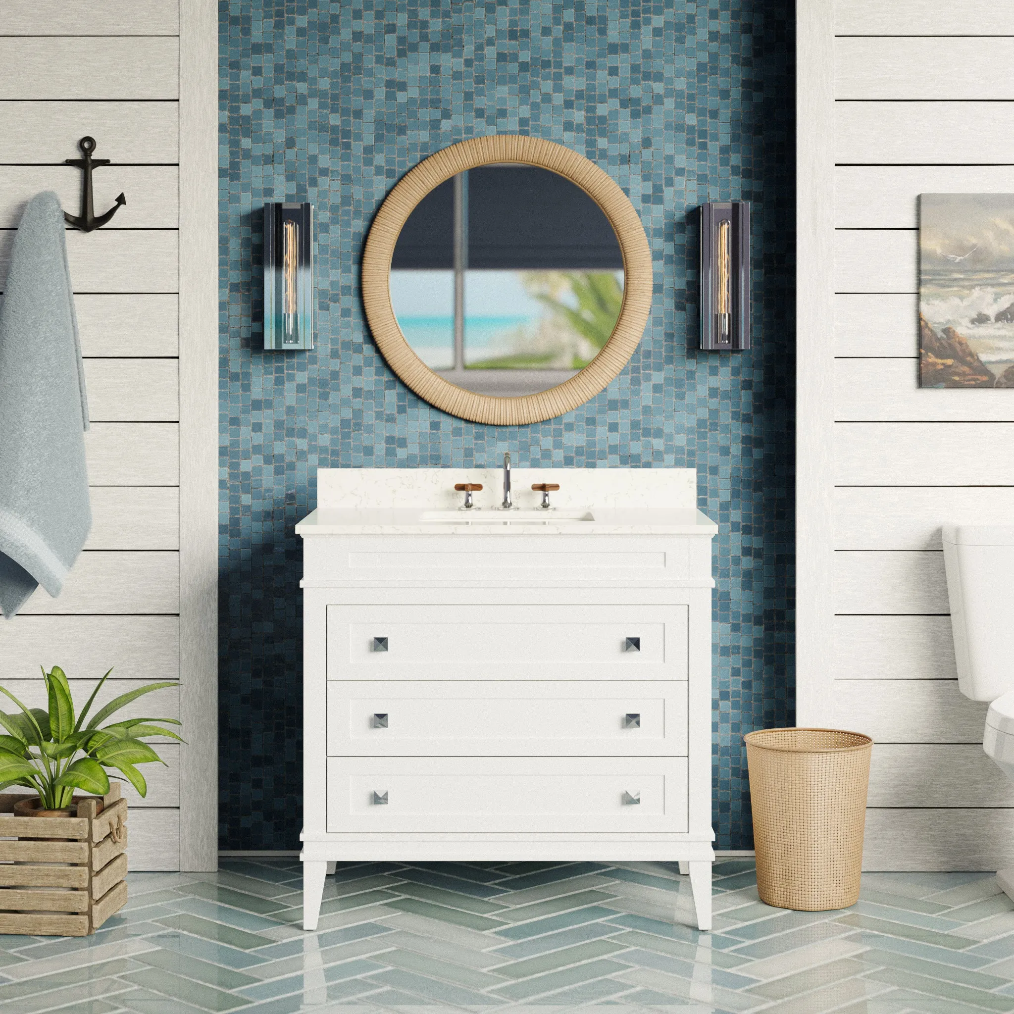 Eleanor 36-inch Vanity with Engineered Marble Top