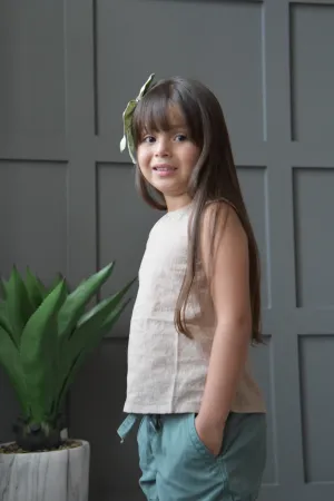 Embroidered Beige Top