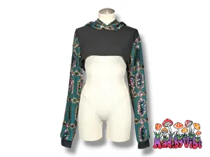 Emerald Nightfall Hooded Ultra Crop Top