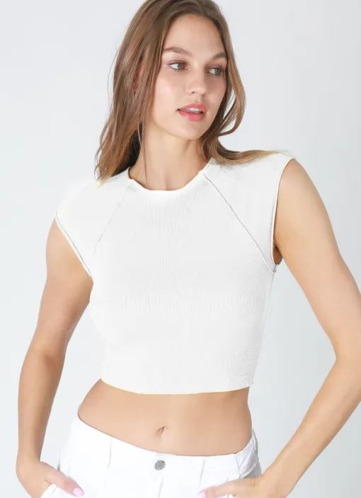 Exposed Seam Crop Top