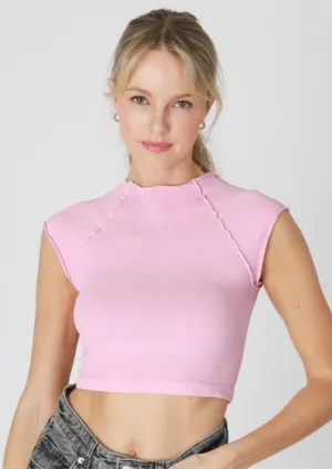 Exposed Seam Crop Top
