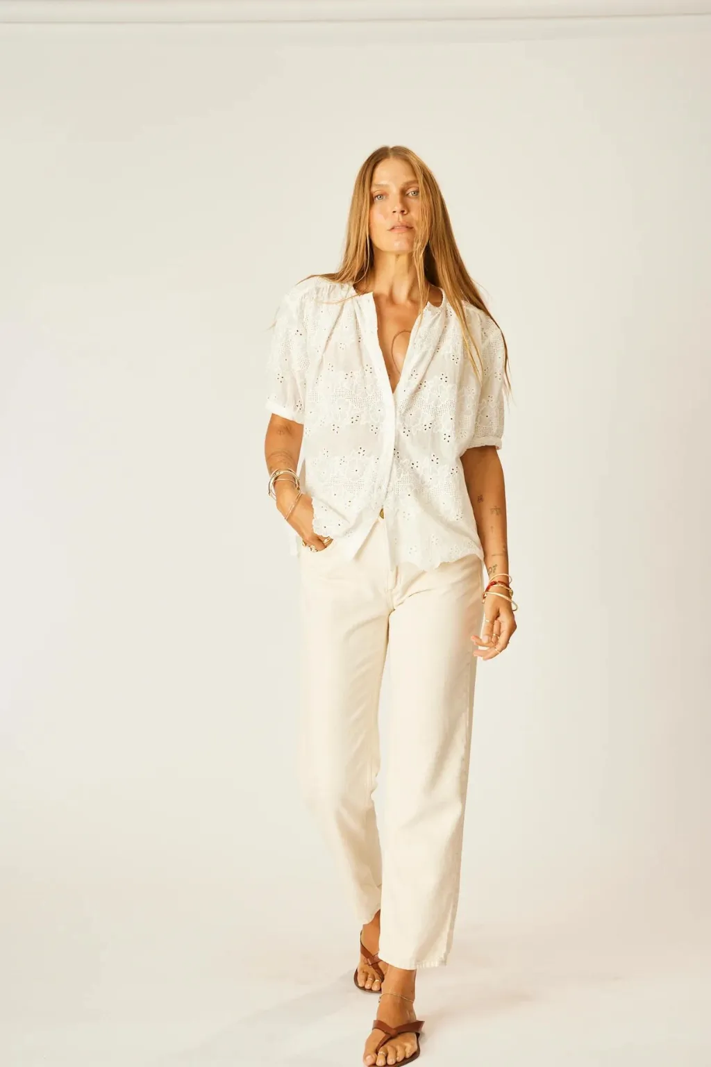 Eyelet Violet Top