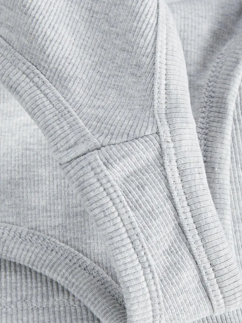 Fallon Rib Tank Top Light Grey Melange