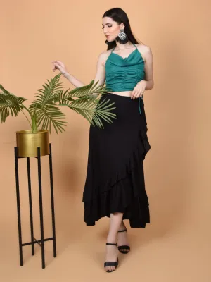 Flawless Letest Green Crop Top For Women  | RARA