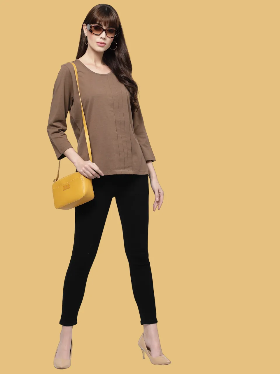 Flawless Women Casual Brown Top | BROWNEY
