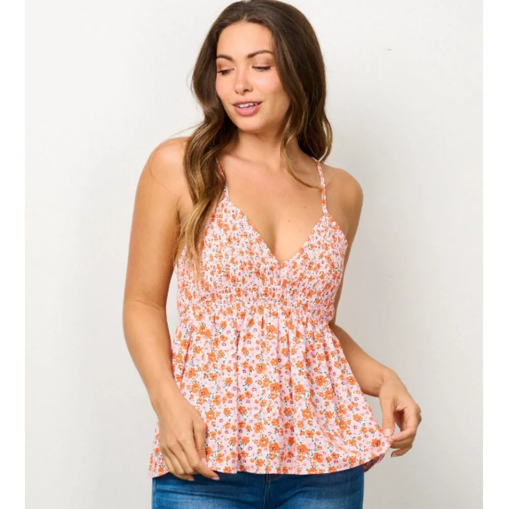 Floral Peplum Tank