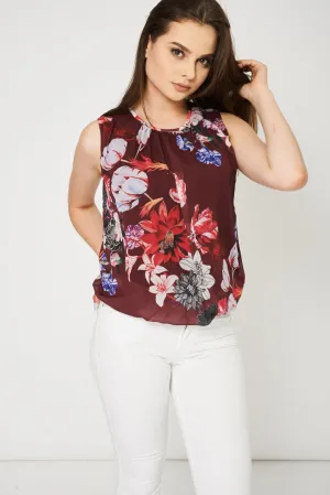 Floral Print Sleeveless Top Ex-Branded