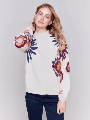 Floral Print Sweater
