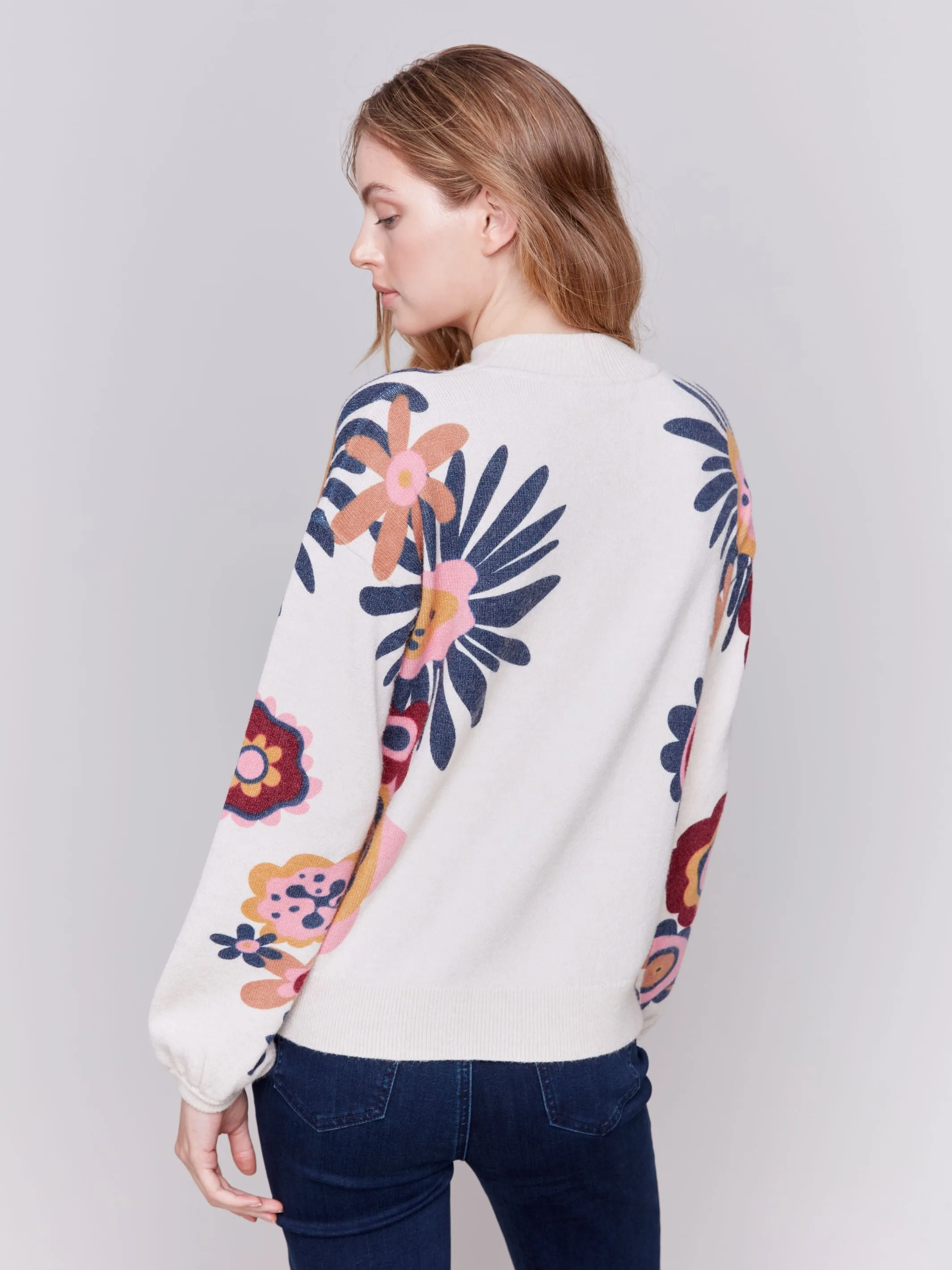 Floral Print Sweater