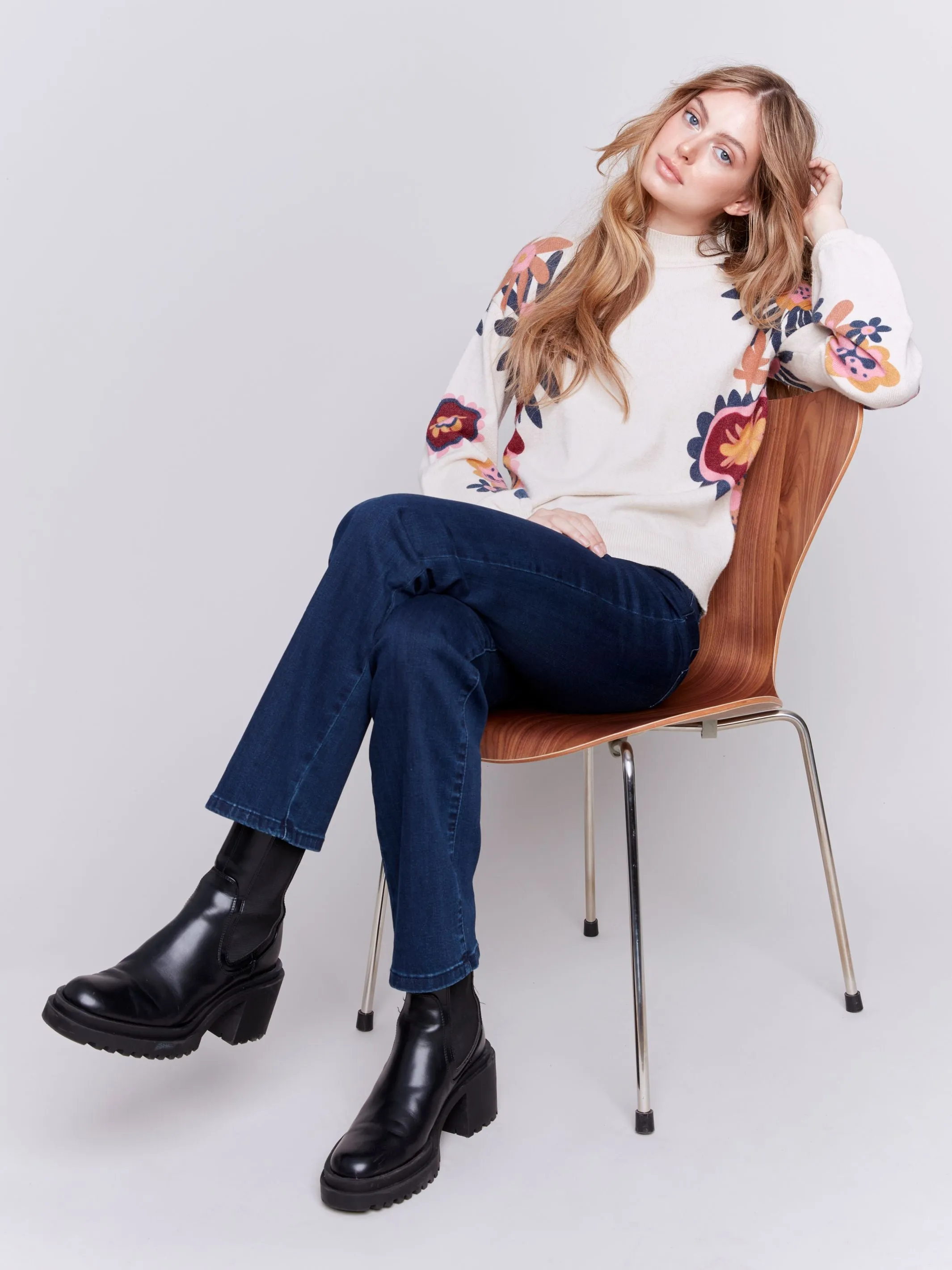 Floral Print Sweater