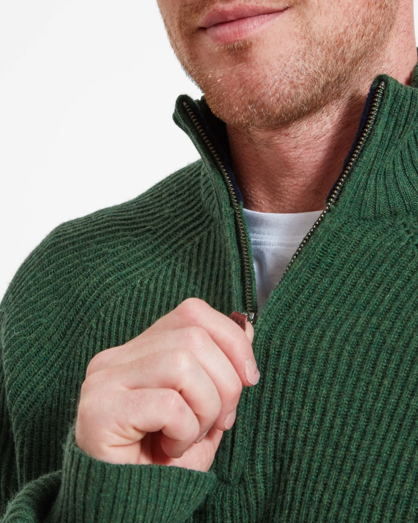 Forres 1/4 Zip Jumper - Evergreen