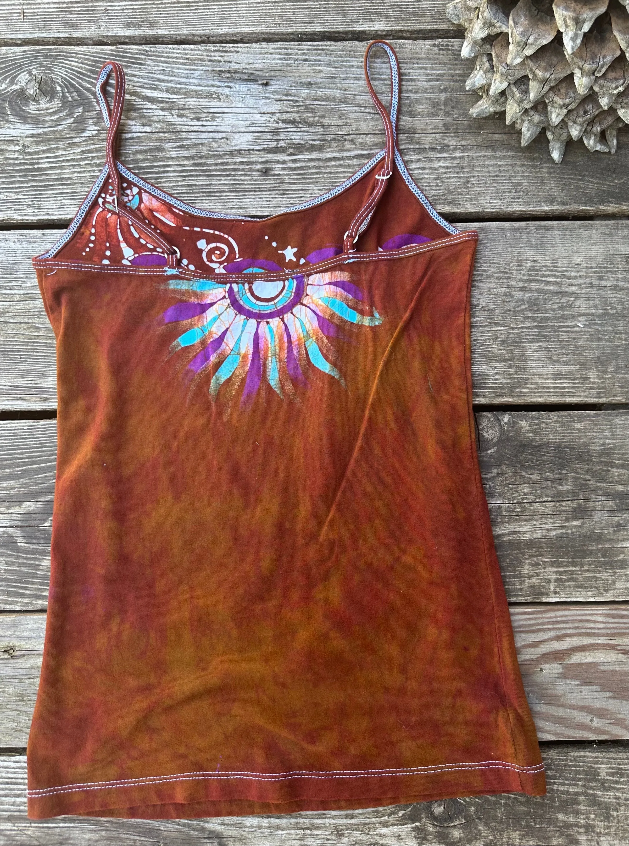 Found At Sea in Waves of Love Hand Painted Batik Tank Top