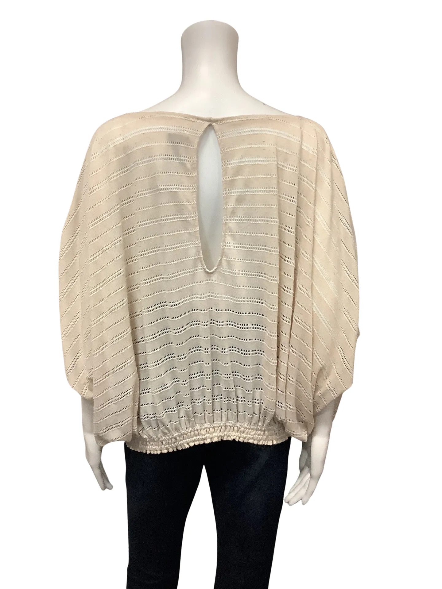 Free People Women's Top Tan Loose Fit Size: S