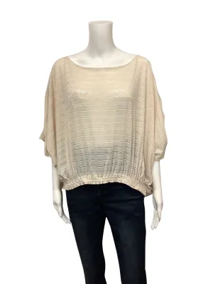 Free People Women's Top Tan Loose Fit Size: S