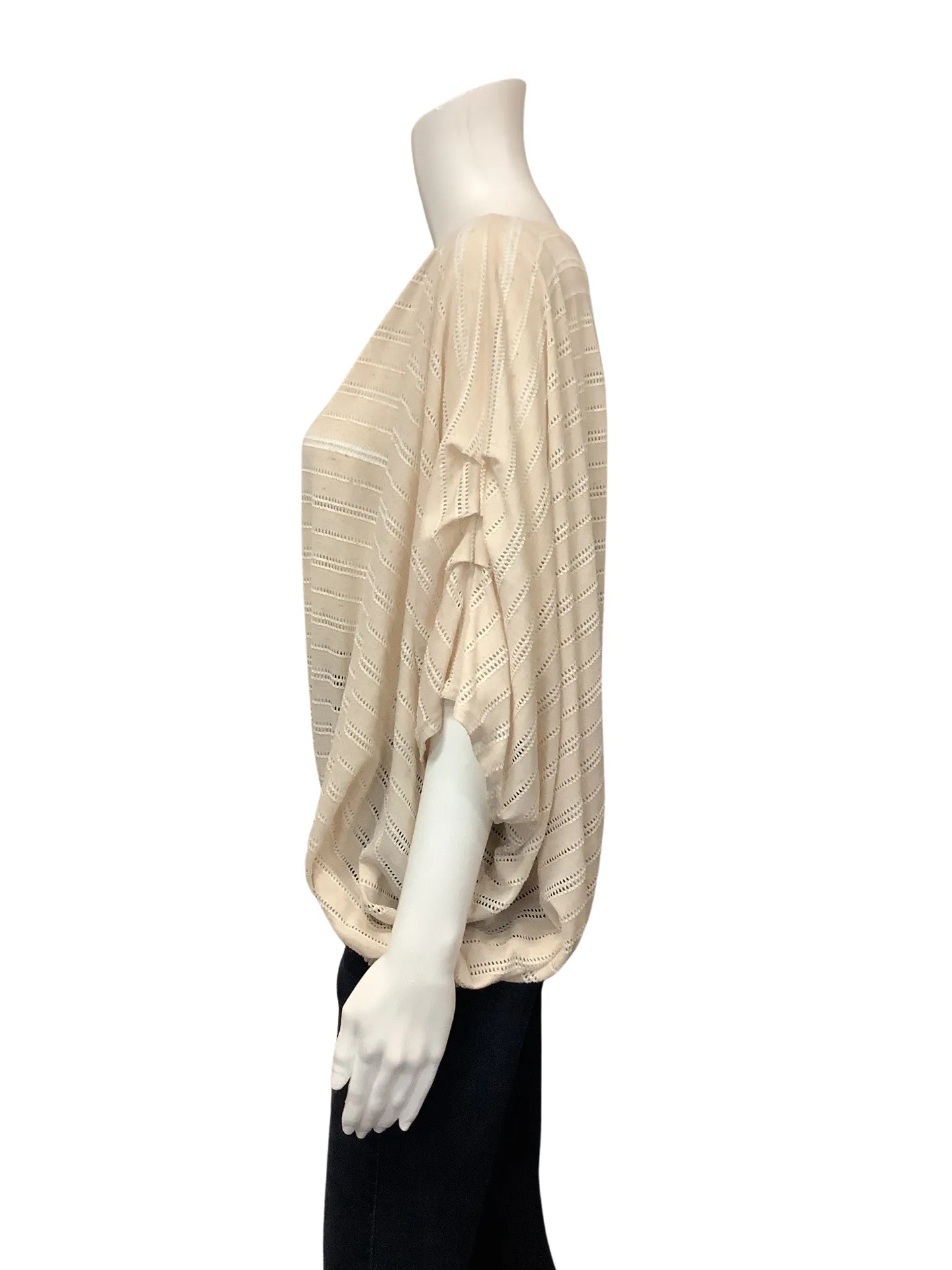 Free People Women's Top Tan Loose Fit Size: S