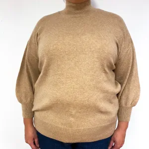Fudge Brown Cashmere Turtle Neck Jumper Extra Large