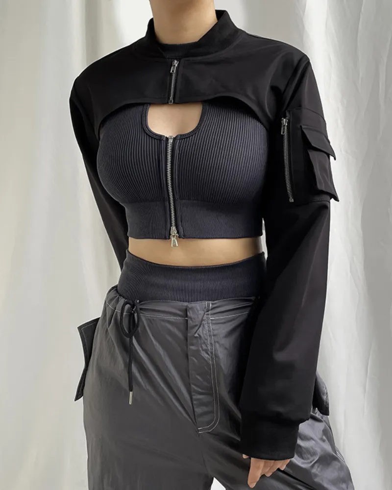 Functional Irregular Crop Top