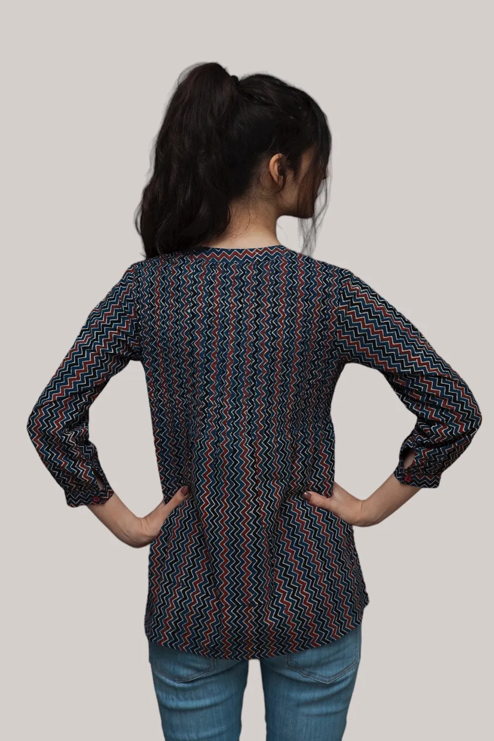 Gathered pintuck top
