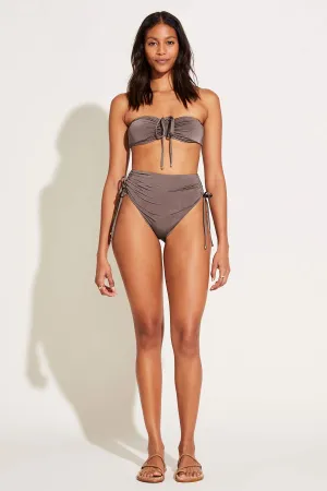 Gemma Ruched Bandeau Top - Mineral Shimmer EcoLux