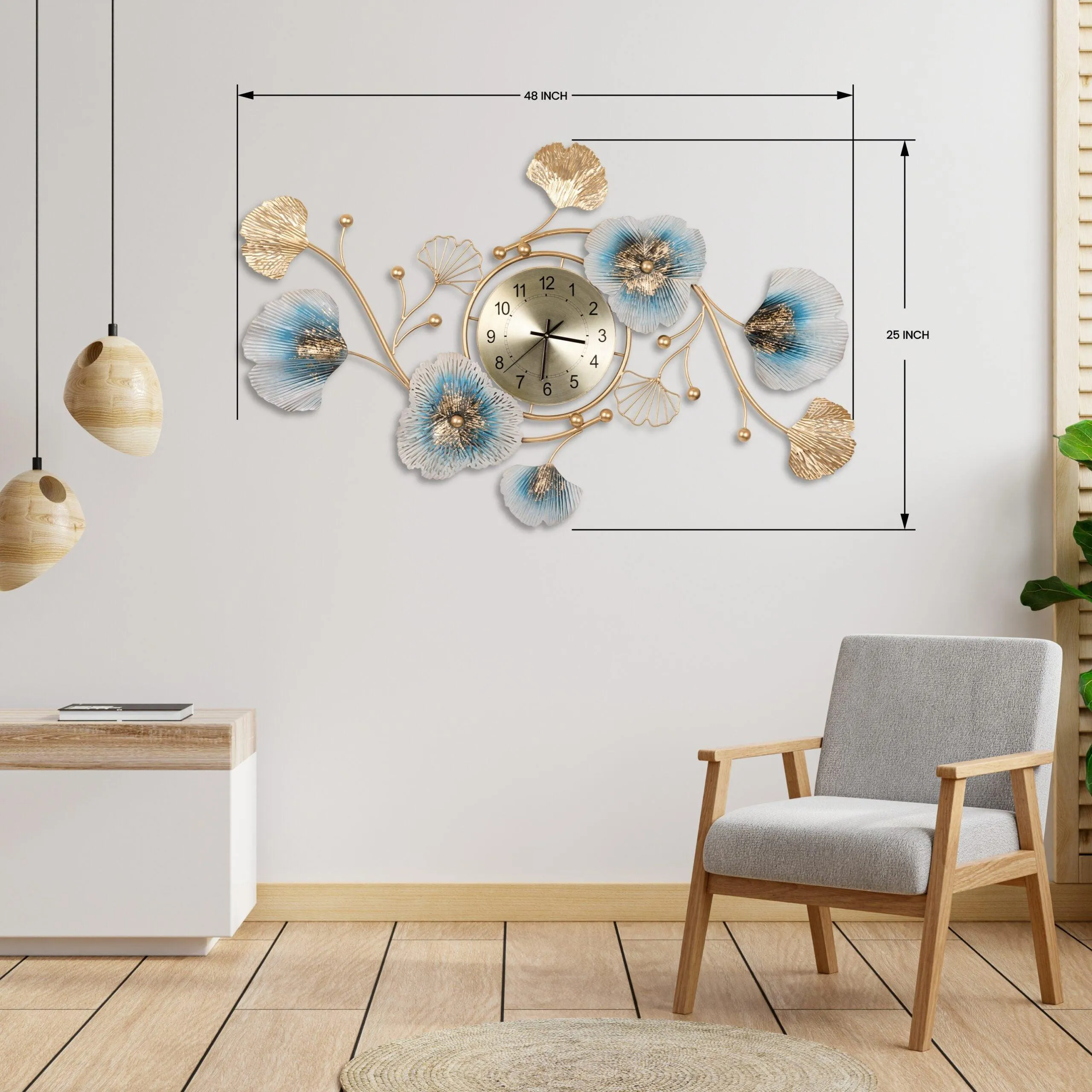 Gingo Leaf Wall Clock