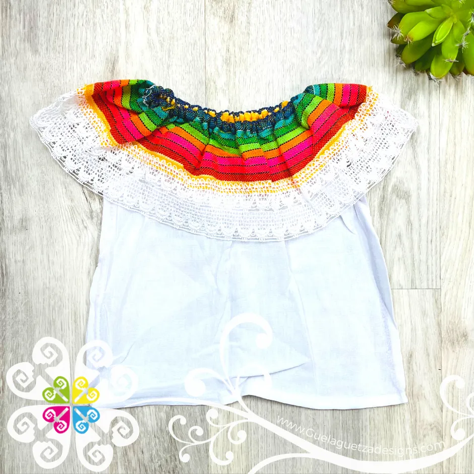 Girls Cambray Campesino Top 0-6 M