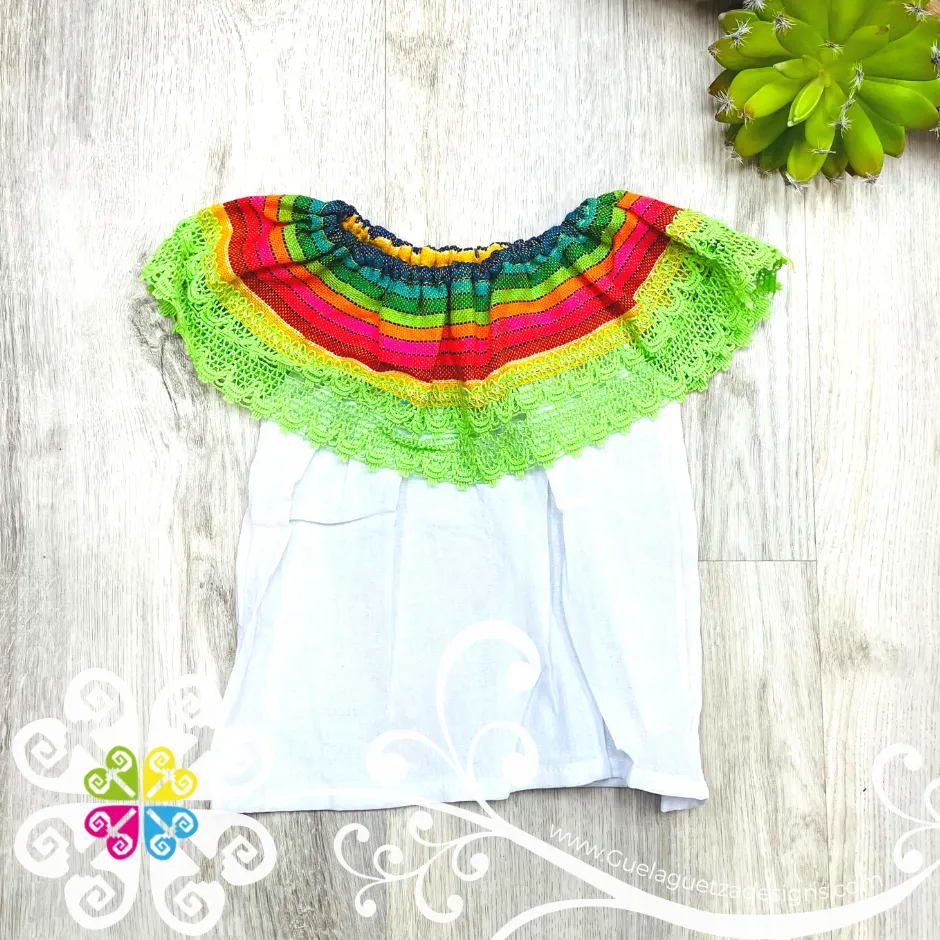 Girls Cambray Campesino Top 0-6 M