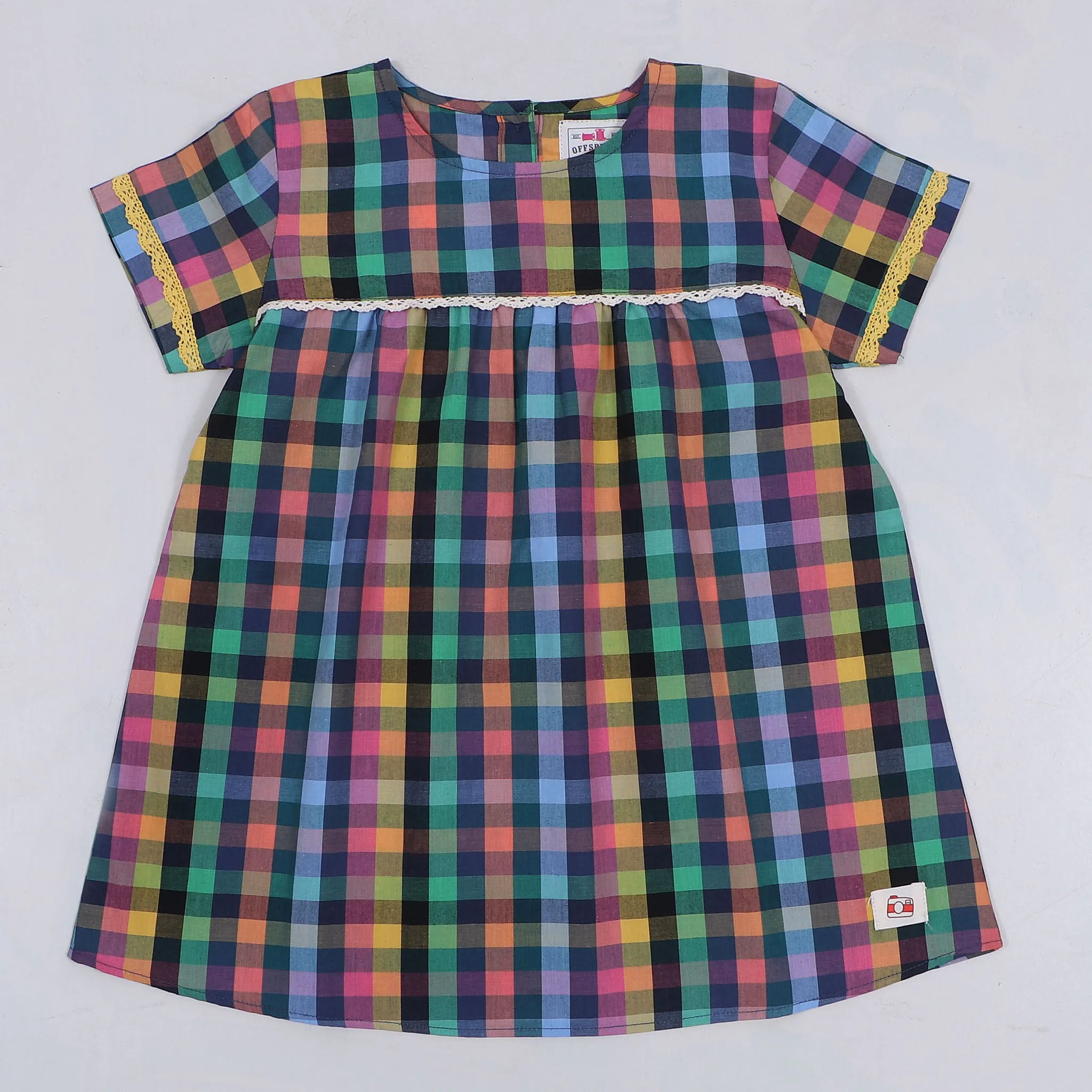Girls Colour Full Check Top