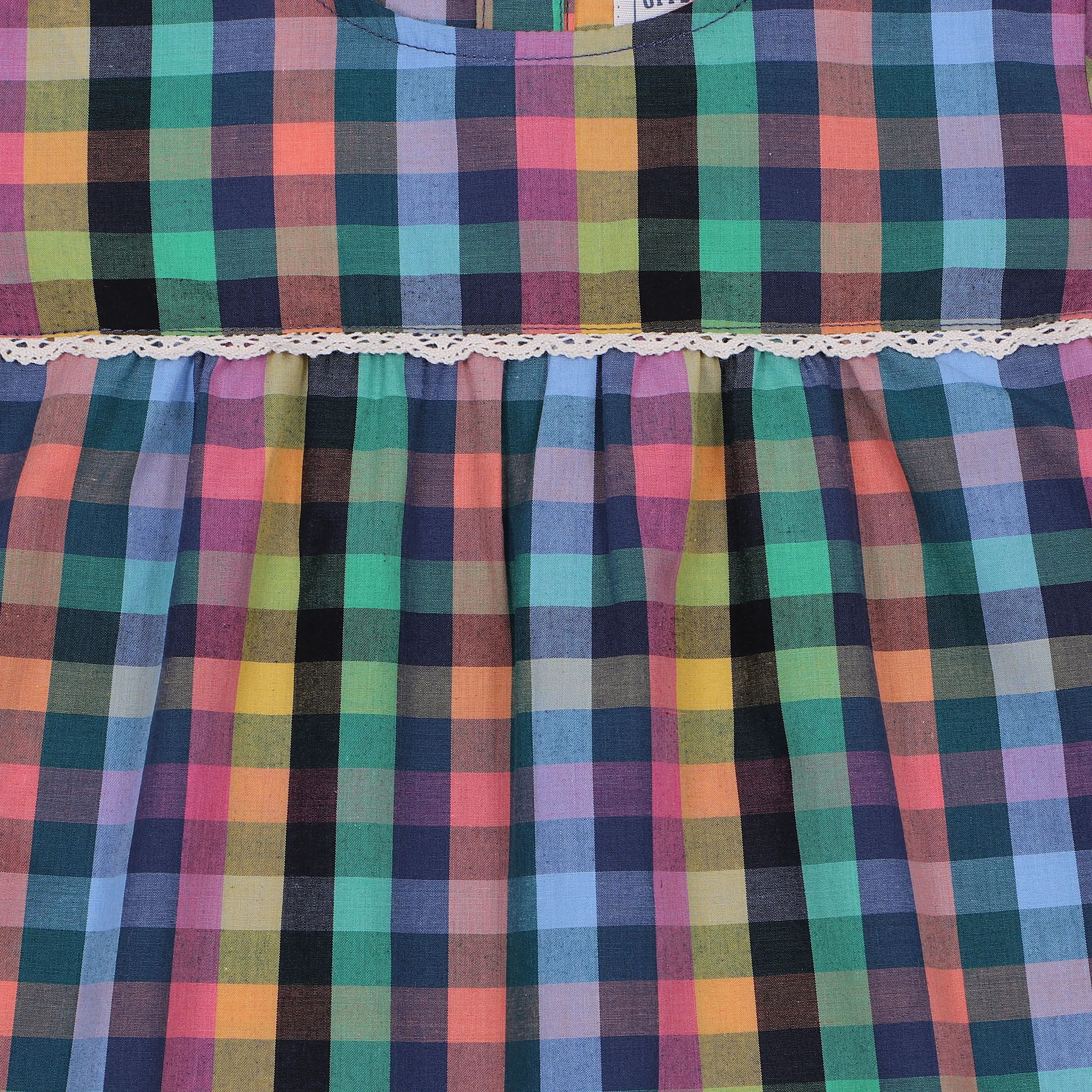 Girls Colour Full Check Top