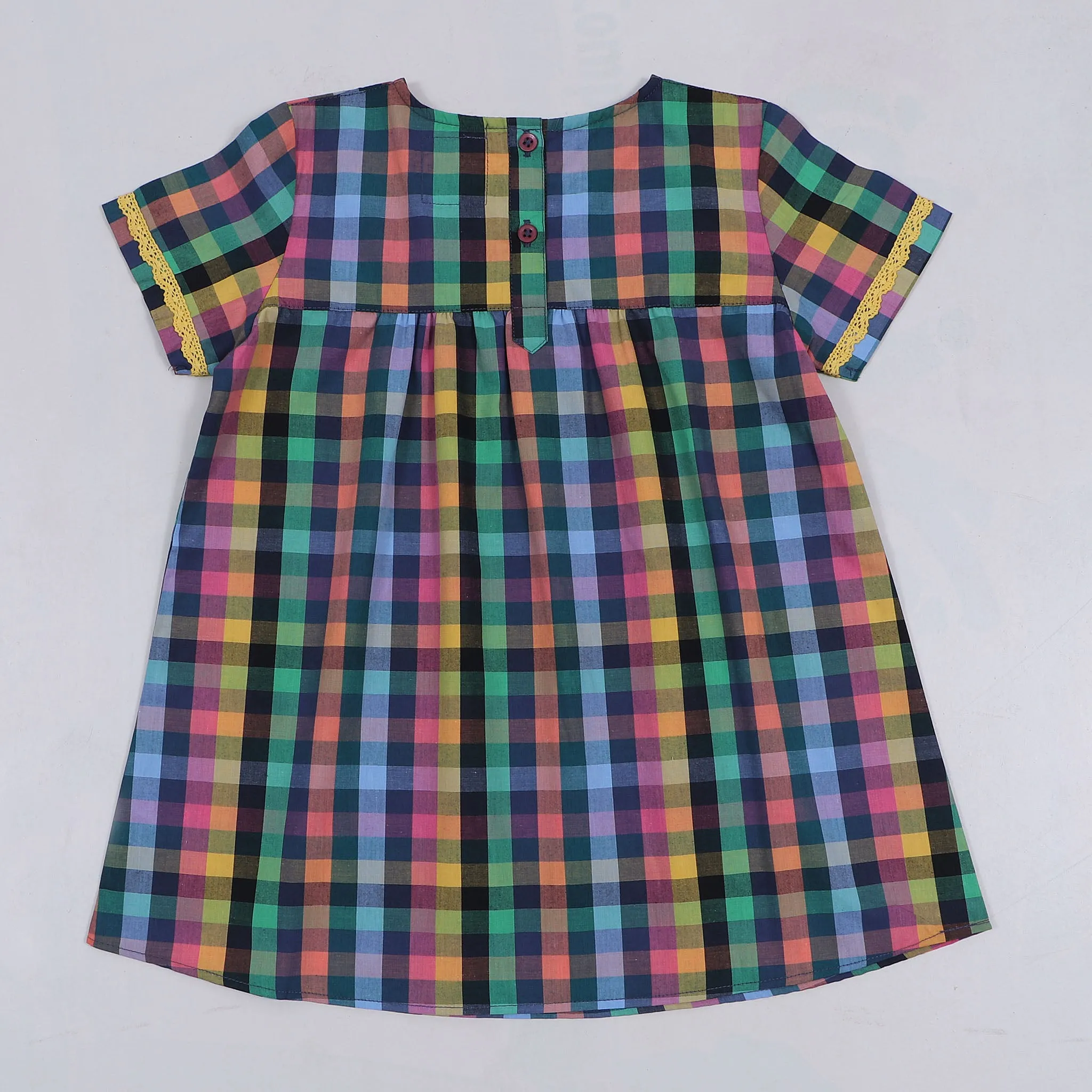 Girls Colour Full Check Top