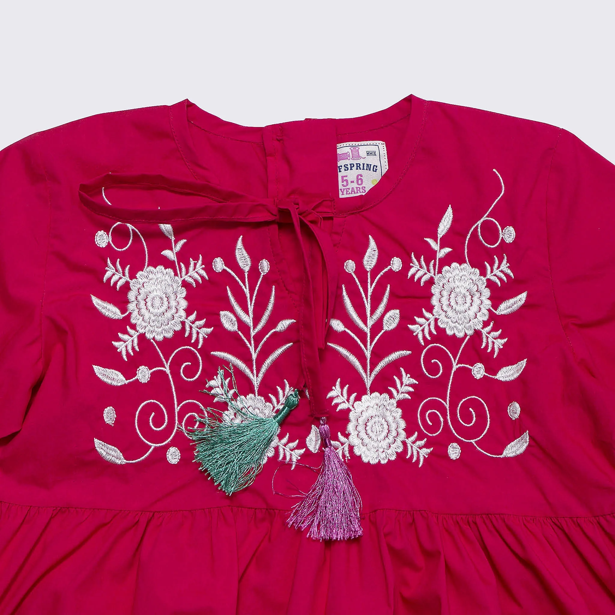 Girl's Embroidery Fashion Top