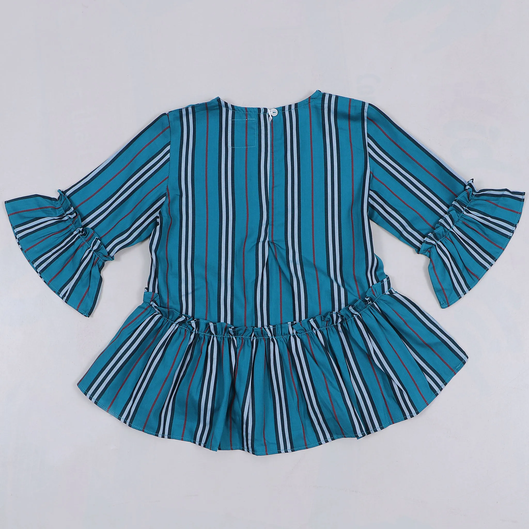 Girls Gingham Striped Top