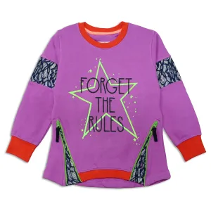 Girls Graphic Terry Sweat Top