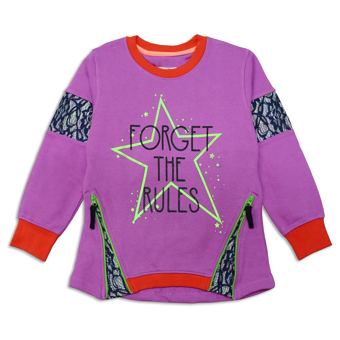 Girls Graphic Terry Sweat Top