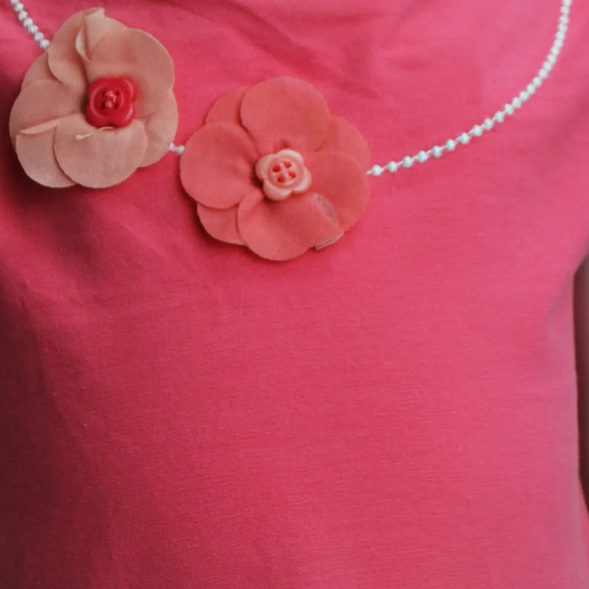 Girls Pink Top | With Flowers| Age 6-24 Months