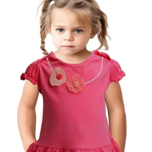 Girls Pink Top | With Flowers| Age 6-24 Months