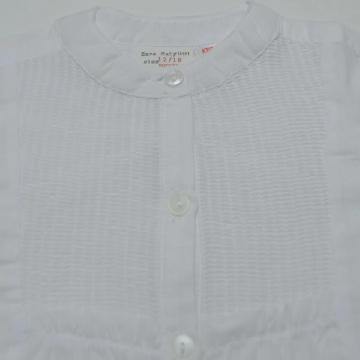 Girls White Top | Ruffled Design | Age 1-3 Years