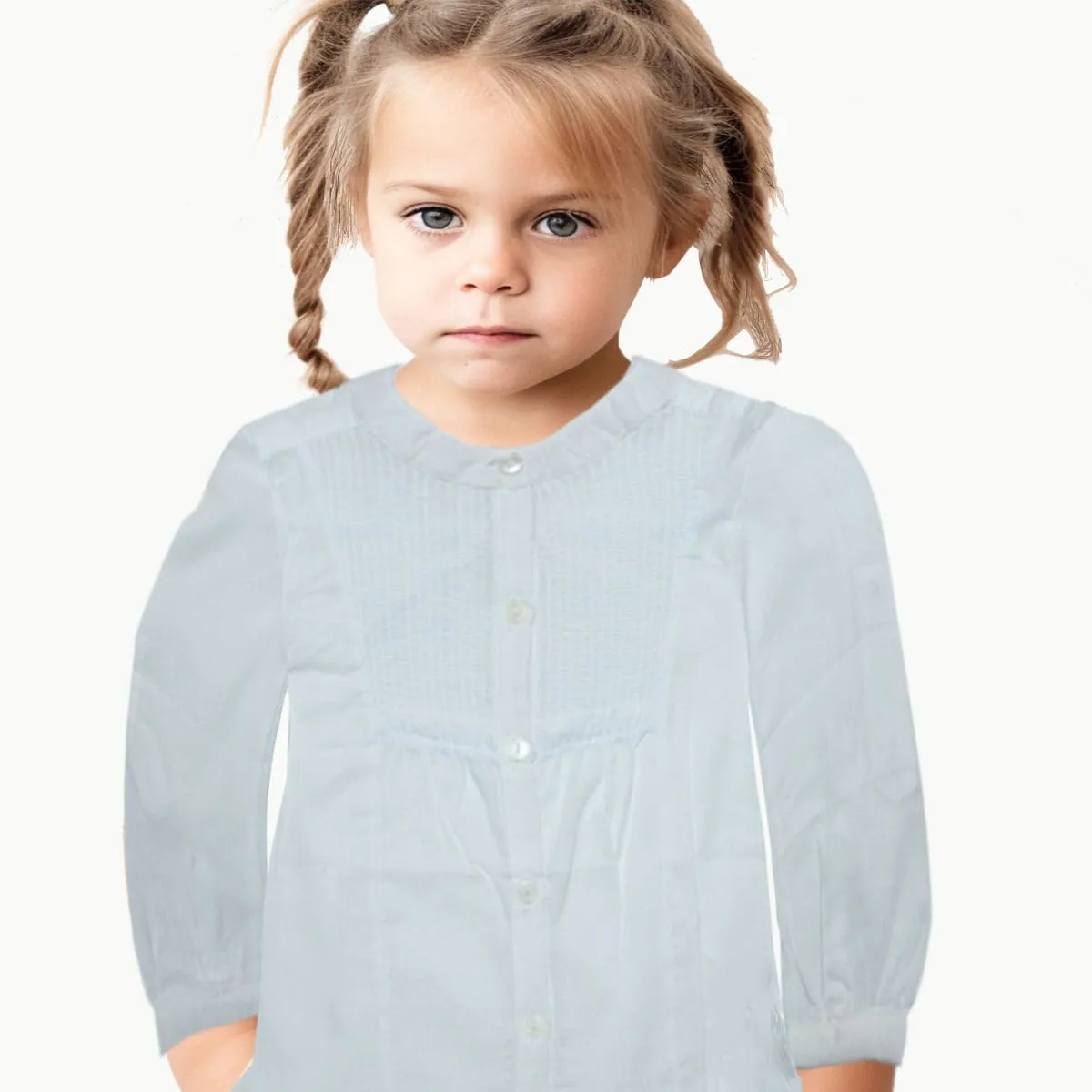 Girls White Top | Ruffled Design | Age 1-3 Years