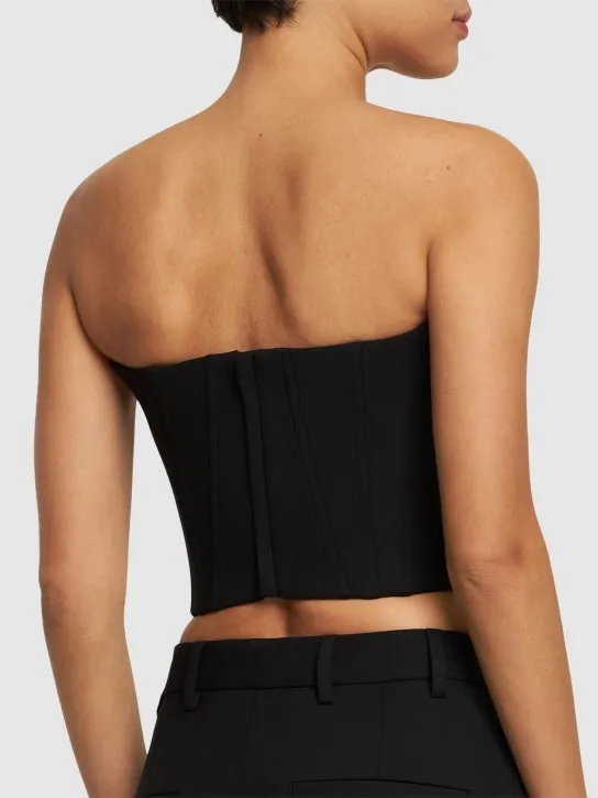 Giuseppe Di Morabito   Stretch wool bustier top 